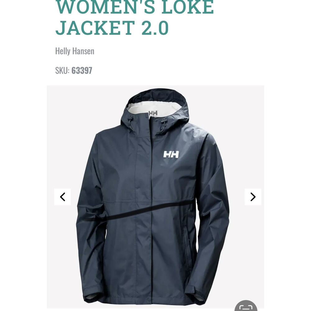 Helly Hansen Loke 2.0 Waterproof Rain Jacket Black NWT Hiking Outdoor Size Small - Picture 2 of 12